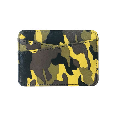 Coin Magic With Bag Holder Money Bank Mens Credit Leather Slim Clip Army Mini Camouflage