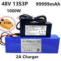 zvhm00 NEW48V99999Ah 1000w 13S3P XT60 48V Lithium ion Battery Pack 99999mah For 54.6v E-bike Electric bicycle Scooter with BMS charger