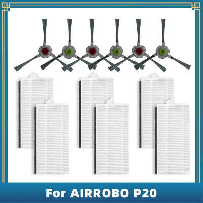 เปลี่ยนสำหรับ AIRROBO P20เครื่องดูดฝุ่นหุ่นยนต์อุปกรณ์อะไหล่แปรงด้านข้าง Hepa กรอง