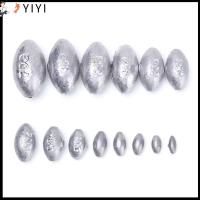 YIYI 5/10Pcs กระสุนกลม Line Sinkers น้ำหนักเพิ่มเติม ตกปลาตะกั่วตก Sinker รูปมะกอก ขั้วต่อตะขอ