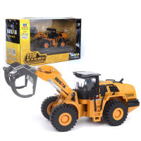 21CM 150 Scale Truck Model Die-cast Alloy Metal Car Tractor Wood Grab Machine Excavator Toy Engineering Toy for Kids Collection