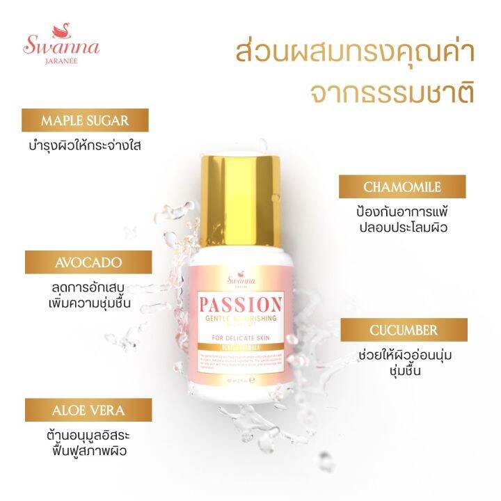 สบู่อาบน้ำผิวหอม-travel-size-swanna-jaranee-passion-gentle-nourishing-shower-gel-เสน่ห์ตึงใจ-หอมตลอดทั้งวัน