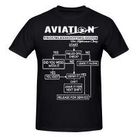 Novelty Airplane Pilot T Shirt Funny Troubleshooting Guide Streetwear Short Sleeve Birthday Gifts Summer Style T-shirt Men