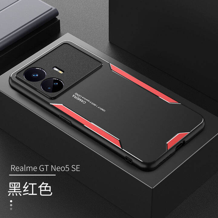 ฝาหลังโลหะแฟชั่นที่สร้างสรรค์สำหรับ-realme-gt-neo-5-se-neo5-gt3เคลือบกันกระแทกเคสมือถือสำหรับ-realmi-neo-5-s-e-ฝาครอบกันลื่น