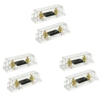 2 Pcs Transparent Case ANL Fuse Holder and 2 Pieces of 32V DC ANL Fuse Suitable for Audio and Video Systems