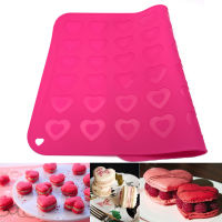 40*30cm Silicone Bakeware 42 Hearts Shape Mold Dough Mat Bakeware Pastry Oven Pasta Baking Sheet Tray Liner Mat Kitchen Tool