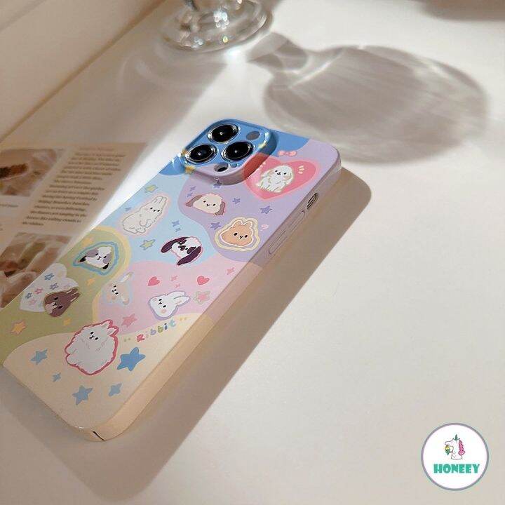 เคสโทรศัพท์มือถือแบบแข็ง-กันกระแทก-ลายการ์ตูนกระต่าย-หัวใจ-สําหรับ-iphone-11-14-pro-max-14-13-12-11-pro-max-14-plus-x-xs-max-xr-8-7-plus-se