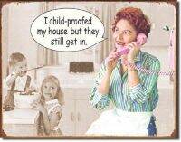 Ephemera Childproofed House Retro Funny Drinking Wall Art Decor ป้ายโลหะดีบุก-เหมาะสำหรับ Home Bar