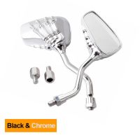 Chrome Black Motorcycle Mirrors Skeleton Skull Hand Claw Shadow Rearview Side Mirrors FOR Honda Sh 125 125I Sh 300 Giorno Af24