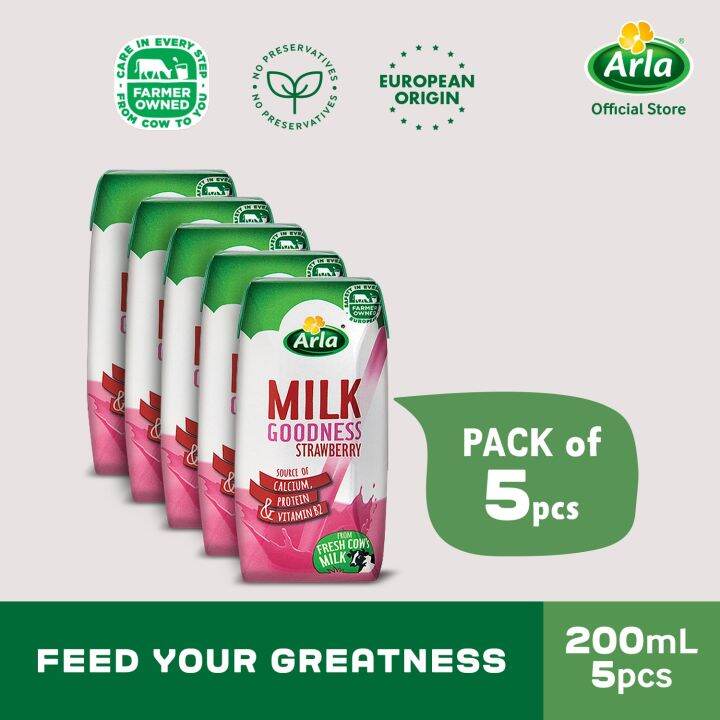 Arla Strawberry Milk 200ml 5-Pack | Lazada PH