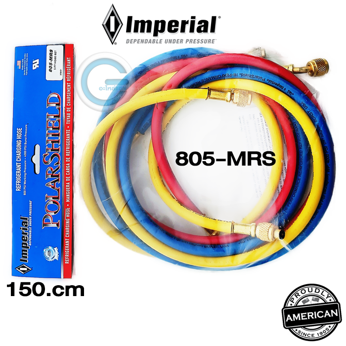 imperial-charging-hose-สายชาร์จน้ำยา-รุ่น-805mrs-150cm-r22-404a-r407c-r134a-สาย3เส้น-made-in-usa