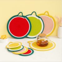 【CC】卐  Bowl Ins Cushion Table Cotton Thread Top Hot Resistant Pan Placemat Household