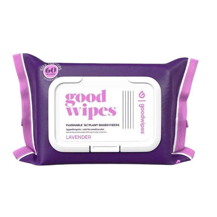 GoodWipes Down There Wipes for Women, Feminine Wipes, (60 XL Wipes