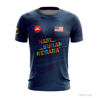 2023 New Hari Sukan Negara Jersey 2023 Shirt HARI SUKAN NEGARA 21 JERSEY MEN Summer Fashion T-shirt