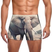 Elephant Swimming Trunks Vector Flat Animals Beach Plus Size Swim Shorts Fashion Stay-in-Shape Male Briefs Swimwear