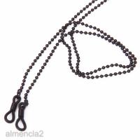 Fashion Black Beads Spectacle Eye Glasses Sunglasses Chain Strap Cord Holder