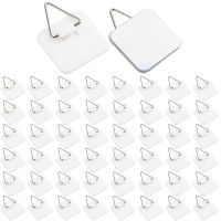 50PCS Plate Hangers For The Wall Plate Holder Hooks For Decorative Plates 1.3 Inch Sticky Invisible Adhesive