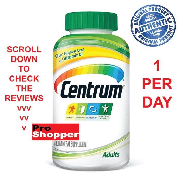 Centrum MultiVitamin for Adults 60 Tablets Lazada PH