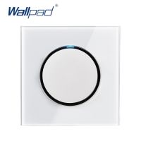 hot！【DT】 L6 1 Gang Way Push Wall With Indicator Tempered Glass Panel