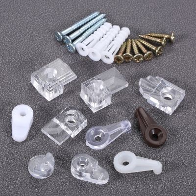 20Pcs Glass Retainer Mirror Clips w/screw Fixing Panel Holder Screen Nails Mirror Staple Support Glass Door Window 2mm-9mm Clamp