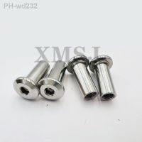 1/5pcs M6 M8 304 Stainless Steel Large Flat Hex Hexagon Socket Head Furniture Rivet Connector Insert Joint Sleeve Cap Nut