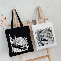 ۞✥ Japanese Anime Cross My Body Cartoon Canvas Bag Y2k Large Capacity Shopper bag Harajuku Punk Goth Vintage Women Bag Shoulder Bag