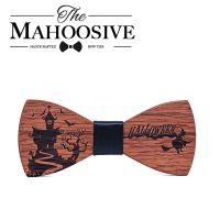 Mahoosive Mens Kids Wooden Bow Tie Set for Christmas Halloween Gift Suit Bowties Set Gravatas Shirt Ties helloween Decoration Boys Clothing