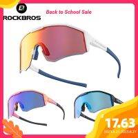 ROCKBROS แว่นตา UV400โพลาไรซ์แว่นตาปั่นจักรยานมีสีสันสำหรับผู้ชายผู้หญิงแว่นกันแดดกีฬากลางแจ้งวงแหวนบนท้องถนนอุปกรณ์แข่งรถ