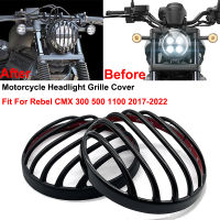 Fit สำหรับ HONDA Rebel CMX 300 500 1100 CMX300 CMX500 CMX1100 2017-2021ใหม่ไฟหน้ารถจักรยานยนต์ Guard Protector Grille Grill Cover