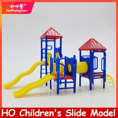 1:87 Ho Scale Childrens Slide for Kindergarten Playground Park with Slides Set Model Squid Game Architectural Building Layout