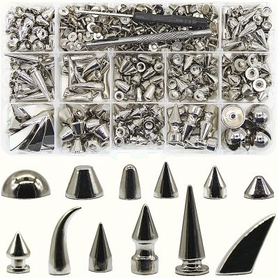 270 Sets Punk Rivets Buckles Installation Tools Bags Shoes Jackets Accessories DIY Buttons Pet Collar Anti-bite Nails