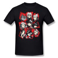 คุณภาพดีเสื้อยืดผู้ชาย Shin Megami Tensei อะนิเมะตลกเสื้อยืดสีดำ All Out Attack! Perona 5ฝ้ายแท้ประเดิมฮาราจูกุชีวิตประจำวัน