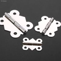 ☽❍ 4/10pcs Butterfly Hinges w/screws Silver 25mm-40mm 4 Holes Furniture Chest Wood Jewelry Box Wine Gift Case Retro Decor Alloy
