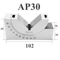 AP-30 แผ่นมุมความแม่นยํา 0-60 องศา บล็อกมุม เกจวัดมุมปรับได้ V บล็อก เครื่องมือวัดสําหรับเครื่องมิลลิ่งเครื่องบด