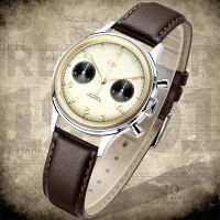 【YF】 Limited Edition RED STAR 1963 Men Chronograph Watches Seagull ST1901 Hand Winding Movement 38mm Acrylic Pilots Mechanical Watch