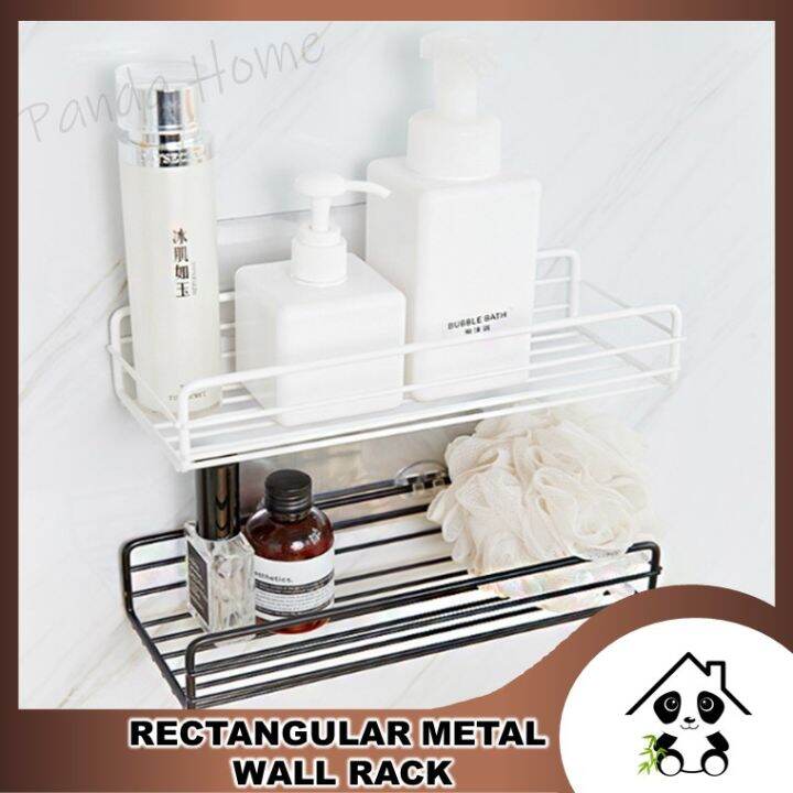 Pandahome Wrought Iron Bathroom Shelf Toiletry Shelf Bedroom Storage