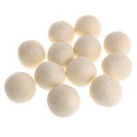 4X7B 1 x 6cm Wool Dryer Balls Drying Fabric Softer Luandry Home Washing White