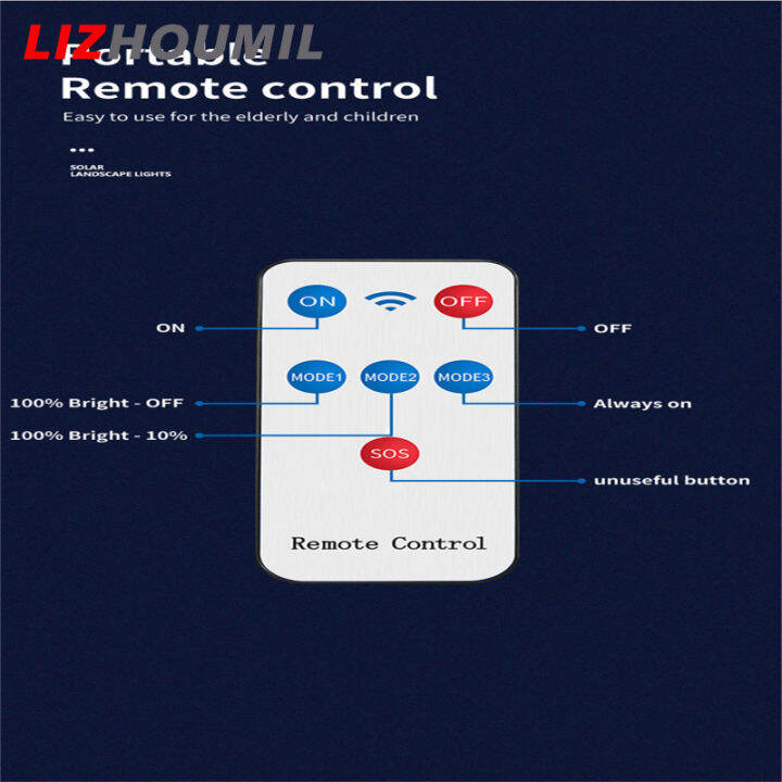 lizhoumil-ไฟถนนพลังงานแสงอาทิตย์กลางแจ้ง3โหมดเครื่องตรวจการจับน้ำไฟฉายสนามระบบไฟฟ้าสำหรับเส้นทางสวนลาน