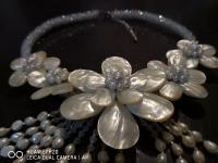 สร้อยคอมุกอลังเว่อร์  (pearl  bracelet  with big  pearl  flower)​