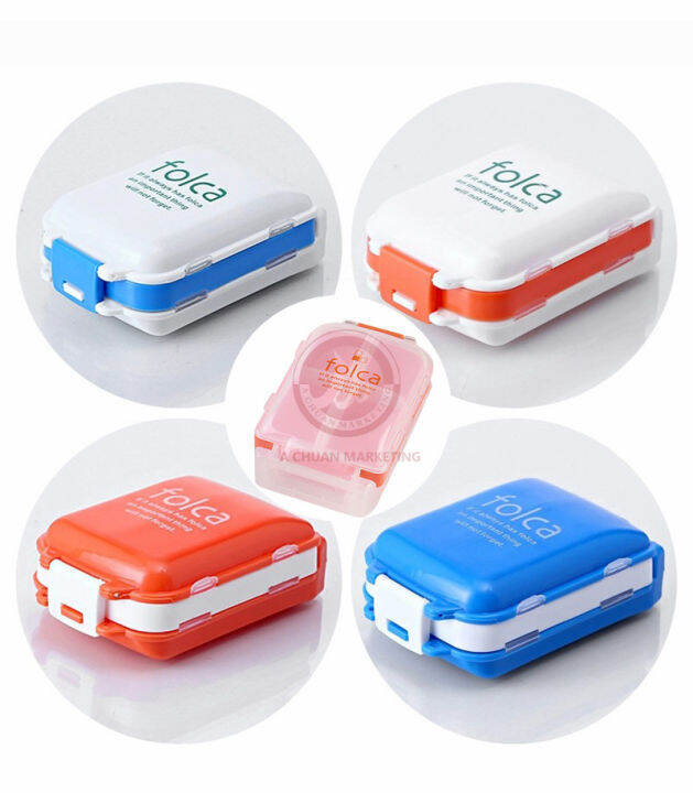 Portable Folding 3 Layers Medicine Drug Pill Box 