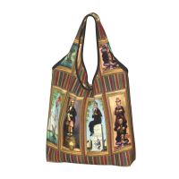 Cute Haunted Mansion Stretching Shopping Tote Bags Portable Grocery Shoulder Shopper Bag
