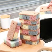 Double-sided Cleaning Spongs Household Scouring Pad Kitchen Wipe Dishwashing Sponge Cloth Dish Cleaning Towels Accessories Dish Cloth  Towels