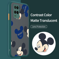 เกราะกันกระแทกเคสสำหรับ OPPO A54การ์ตูน Mickey เคสโทรศัพท์แบบใส Matte PC แข็งขอบนุ่มเคสกันกระแทกป้องกันเลนส์กล้องถ่ายรูปเต็มกรอบด้านหลังโทรศัพท์