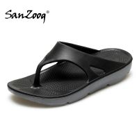 HOT★ผู้ชาย Flip Flops รองเท้าแตะชายหาด Flip Flop รองเท้าแฟชั่นหนาด้านล่างนุ่มบ้านในร่ม Chanclas Hombre ใหญ่ขนาด