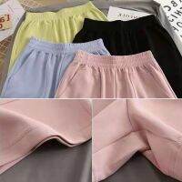 【CW】 Hot Shorts Loose Pants Literary Wide Leg Bottoms Color Female Gym