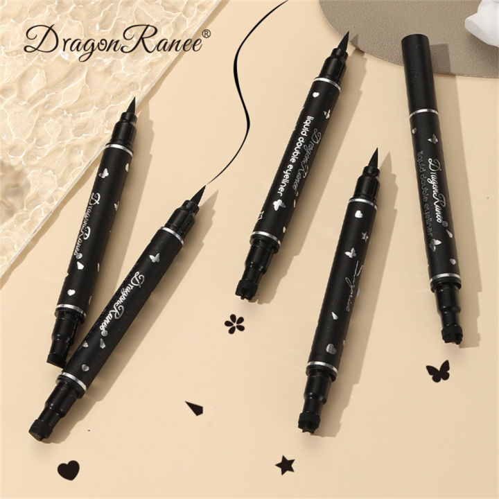 zwm-ปากกาอายไลเนอร์ดรากอน-ranee-แบบสองหัวซีลสีดำกันน้ำกันเหงื่อปากกาอายไลเนอร์แต่งหน้าติดทนนาน