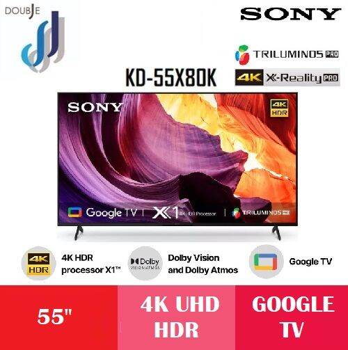 Sony 55" X80K KD55X80K 4K Ultra HD High Dynamic Range (HDR) Smart