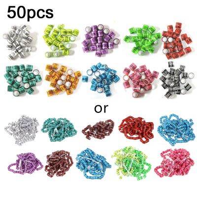 50 Pcs Mixed Color Dove Bands Bird Foot Ring Species Identify Training Rings Pet Bird Label Sign for Pigeon Dove Chicks