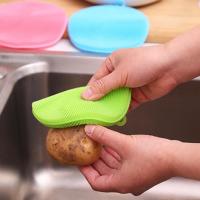 จานชามซิลิโคนมัลติฟังก์ชันแปรงทำความสะอาดเครื่องมือล้างหม้อทำอาหาร