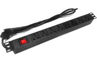 PDU(Power Distribution Unit) 8 Outlets 1U (Black) รางปลั๊กไฟ ใส่ตู้ Rack Cabinet